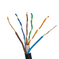 Huisheng de alta calidad Cat5e 8 + 2 Cable Lan para exteriores Cat5e Cable de red de Internet Paquete de carrete de madera