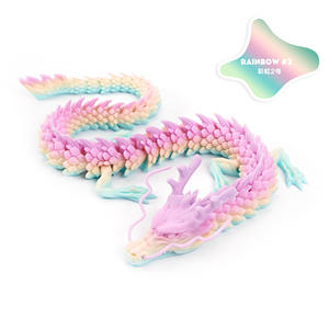 Juguete Antiestrés Divertido de Dragón Chino Impreso en 3D de 30 cm, Multicolor, Personalizado, Regalo de Fiesta, Juguete Educativo - Product Image 6