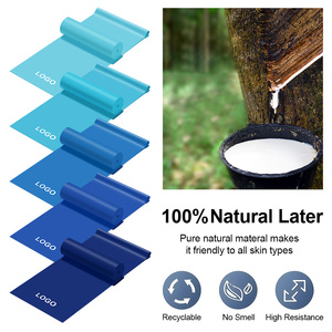 Fascia di Resistenza in Lattice Blu Sfumato per <span class=keywords><strong>Pilates</strong></span>, Yoga, Danza, Esercizi di Stretching, Modellamento di Petto, Schiena, Braccia, Gambe, Vita e Fianchi, Personalizzabile - Product Image 2
