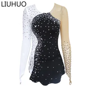 LIUHUO Figure Skating Dress WomenのGirls' Ice SkatingパフォーマンスRhythmic体操競技Cheerleading Kids