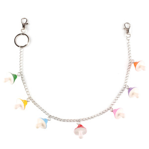 Cadena de cintura con colgante de hongo, de aleación de zinc, colorida, con forma de alimento, para uso diario, cadena decorativa para el cuerpo, de una sola vuelta. - Product Image 5