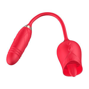 Vibratore rosa senza fili del caricatore usb del massaggiatore del seno del clitoride femminile con il vibratore della rosa del clitoride della rosa - Product Image 1