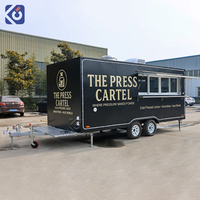 CAMPTRL Chariot de vente ambulante entièrement équipé pour café, nourriture, snacks, hot-dogs, camion de restauration avec équipement de cuisine complet