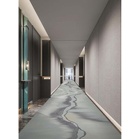 Großhandel 80% Wolle 20% Nylon Hotel-Flurteppich Blumenmuster Wand-zu-Wand-Teppich