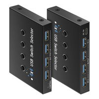 Commutateur KVM USB 3.0 4 ports avec résolution 8K, 4 ordinateurs partagent clavier, souris, imprimante - En stock
