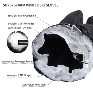 <span class=keywords><strong>Gants</strong></span> d'hiver MOREOK imperméables avec doublure thermique en polaire, antidérapants, compatibles avec les écrans tactiles, pour le cyclisme, le snowboard et le ski, pour hommes et femmes - Product Image 2