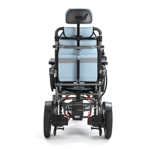 Silla de ruedas eléctrica plegable de alta calidad, marco de aleación de aluminio reclinable Manual, sillas de ruedas eléctricas motorizadas para personas mayores - Product Image 6