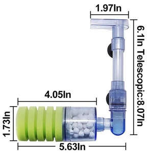 Pompe à <span class=keywords><strong>air</strong></span> verte en <span class=keywords><strong>mousse</strong></span> <span class=keywords><strong>double</strong></span> aquarium Xinyou, tête d'alimentation, entrée d'hydro, éponge de pré-filtration XY-2900 - Product Image 2
