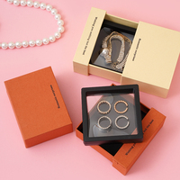 Verpackung Box Schmuck Geschenk Schiebe Schublade Ring Anhänger Ohrring Verpackung Karton Papier Lagerung Schmucks cha tulle Mit Logo