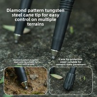 Tongkat Trekking 3-bagian dari Aluminium Alloy dan Serat Karbon Kedenuo, Teleskopik Ultra-ringan, Dapat Dilipat dan Disesuaikan untuk Pria
