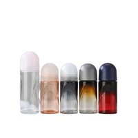 Flacon de parfum à bille rechargeable de 30 ml en verre, avec bouchon à vis hermétique, personnalisable, couleurs variées, pour déodorant, forme rectangulaire