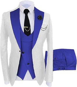 2025 moda Slim Fit abiti da ballo per gli uomini 3 pezzi su misura smoking eleganti da sposo per il matrimonio - Product Image 1