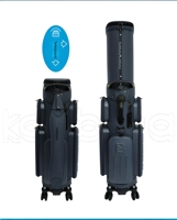 Valise de voyage de golf à 4 roues, résistante à l'eau, extensible, en PU + PC sans solvant, avec plusieurs compartiments, grande capacité de rangement