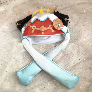 Cappello Peluche Cosplay Arataki Itto Klee Sayu Venti Elf per Bambini Ganyu con Orecchie <span class=keywords><strong>da</strong></span> Coniglio e Sacche d'Aria nelle Zampe - Product Image 5