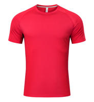 Camiseta deportiva de ajuste seco catiónico con logotipo OEM para hombres y mujeres, ropa de gimnasio de secado rápido para entrenamiento de Yoga, patrón liso sólido de gran tamaño