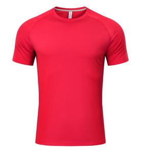 Camiseta deportiva de ajuste seco catiónico con logotipo OEM para hombres y mujeres, ropa de gimnasio de secado rápido para entrenamiento de Yoga, patrón liso sólido de gran tamaño - Product Image 2