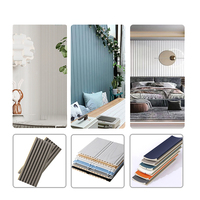 Revestimiento de Pared Exterior de PVC Gris WPC, Estilo Nórdico Moderno, Tablero Decorativo Resistente para Uso en Interiores