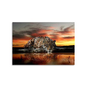 Arte Mural de Animales <span class=keywords><strong>Africanos</strong></span> para Baño, Decoración con un Atractivo Guepardo, Decoración de Pared con Obras de Arte de Lujo para Sala de Estar, Decoración del Hogar - Product Image 6