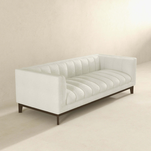 Modern Melissa Mid-Century 3-Seater White Boucle Modern <b>Sofa</b> for Living Room Furniture - Product Image 3