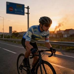 Maillot de cyclisme d'été unisexe à manches courtes, style rétro, imprimé par sublimation, coupe-vent, anti-transpiration et respirant - Product Image 6