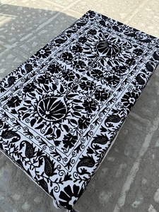 Canvas Cotton Suzani <b>Quilt</b> Intricate Floral Patterns Bedroom Styling Boho <b>Bedspread</b> - Product Image 1