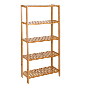 Bamboo Multi Layer Storage <b>Shelf</b> 5 Tier Floor Standing Living Room Bookshelf Plant <b>Rack</b> - Product Image 1