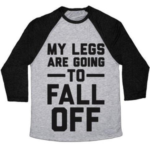 Camiseta de béisbol unisex Tri-Blend con estampado de "My Legs Are Going to Fall Off" - Product Image 3
