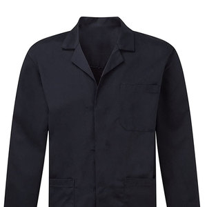 Calidad superior Precio razonable Bata de laboratorio Ropa de almacén Ropa DE TRABAJO Protección larga Blanco Azul marino para estudiantes y médicos - Product Image 4