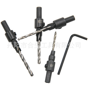 Mr <b>Drill</b> Countersink <b>Drill</b> <b>Bit</b> 6 8 10 12mm Adjustable Woodworking Hole Enlarger Round Handle Set - Product Image 4