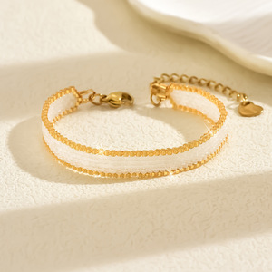 Bracelet en acier inoxydable de luxe, ajustable, style bohème, unisexe, avec perles de verre Miyuki, personnalisable, vente en gros - Product Image 5