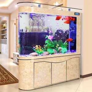 Goldfish tankı peyzaj özelleştirme akvaryumlar ve aksesuarları en çok satan özelleştirilebilir güzellik ucuz tank akvaryum balık Fiber cam balık tankı için