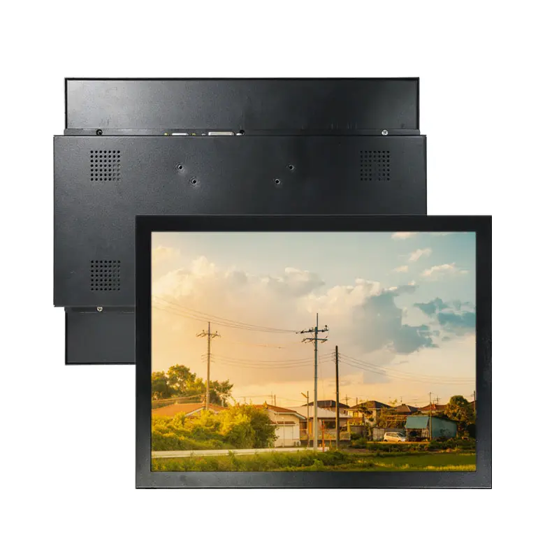 17 10 12 15 polegadas Industrial LCD Display Monitor para Win10 Tablet VGA Não Touch Screen Desktop Wall Mount Instalação Embutida