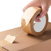 Ruban adhésif en papier kraft écologique renforcé de fibre de verre, résistant à la chaleur, inscriptible, ultra-adhésif, haute résistance