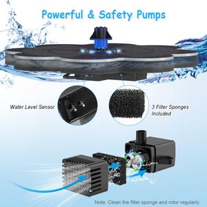 Colibri solaire alimenté flottant oiseau bain fontaine LED lumières pour jardin piscine eau caractéristique extérieur aquarium efficace solaire - Product Image 6