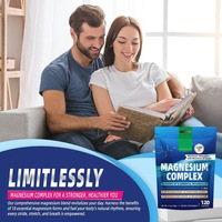 Capsules de magnésium complexe en marque privée OEM, 10-en-1, magnésium élémentaire, complément pour le sommeil, la relaxation musculaire, le soutien du cœur et des os