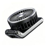 Conception pliable 235 ° Ventilateur portable 5 vitesses avec écran LED USB-C, 10h d'autonomie, idéal pour les voyages/concerts/croisières/événements sportifs/cadeaux