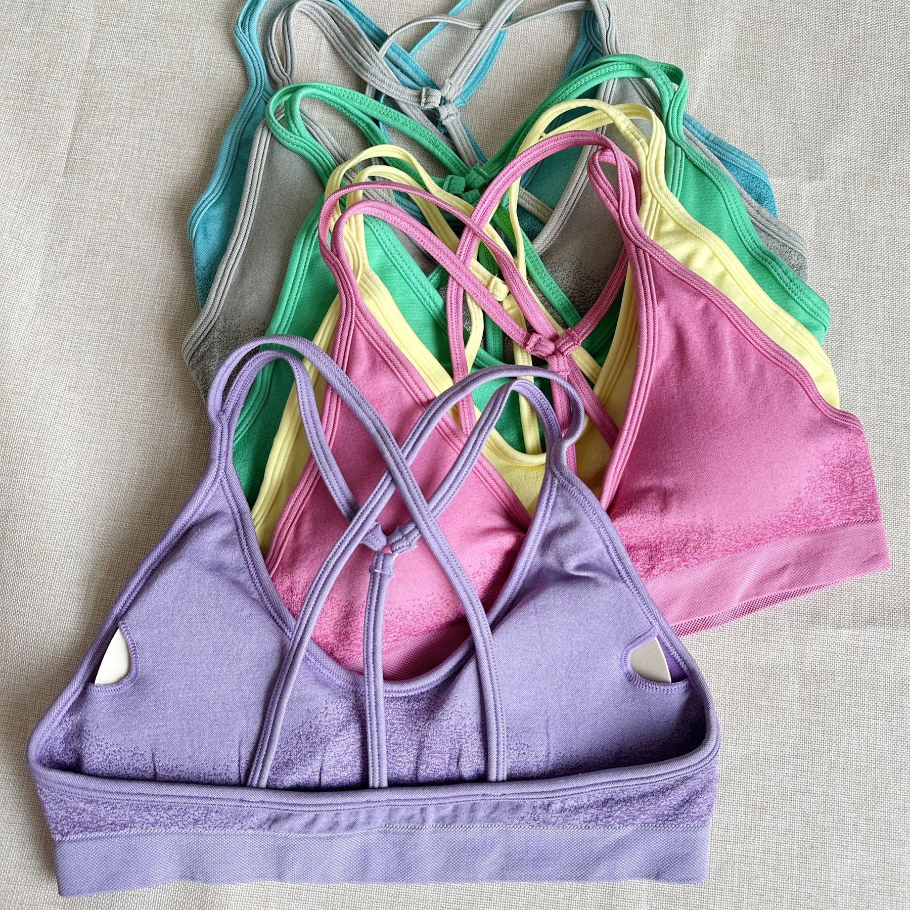 Seamless Women Sports Bra Cross Strap Top Push up Sport Underwear Yoga Gym Crop Top Brassiere Fitness Top Sports Breathable Bras