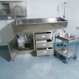 Mesa de Tratamiento Veterinario con Fregadero, Mesa de Trabajo Veterinaria de Acero Inoxidable para Clínica Veterinaria - Product Image 2
