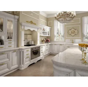 Manufacturer Complete Solid Wood Luxury Design Kitchen Cabinets