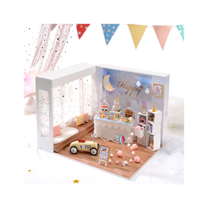 <span class=keywords><strong>1</strong></span>:12 maisons de poupée en bois grands meubles en bois Miniature Surprise maison de poupée Camp fête maison de poupée pour les filles - Product Image 2