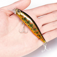 8.4g 77mm Leurres de pêche méné suspendus avec deux hameçons aigus pour truite basse 15 couleurs 8.4g 7.7cm Leurre de pêche méné flottant