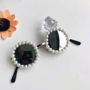 Lunettes de soleil rondes en métal pour enfants, avec logo personnalisé, tendance 2020, pour garçons et filles, avec perles - Product Image 6