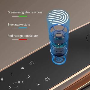 Serrure de porte intelligente WiFi Carte de code numérique en aluminium Reconnaissance faciale d'empreintes digitales Application compatible bois Clé électronique en alliage d'aluminium - Product Image 2