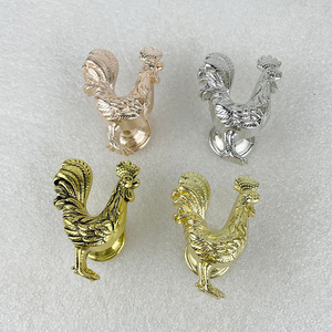 Thiết kế mới Kẽm hợp kim Cock mô hình nội các Gà Trống kéo xử lý Knob đồ nội thất phần cứng trang trí tủ quần áo vẽ cửa xử lý - Product Image 3