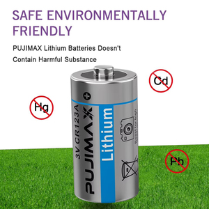 PUJIMAX Batterie au <span class=keywords><strong>lithium</strong></span> CR123 3V haute capacité Cr 123A Limno2 Batterie non rechargeable à usage unique pour dispositif de sécurité - Product Image 4