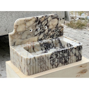 Newstar sang trọng calacatta Viola đá cẩm thạch bồn rửa rãnh đá cẩm thạch bồn rửa đá tự nhiên bồn rửa đá cẩm thạch nhỏ phòng tắm Vanity bồn rửa - Product Image 6