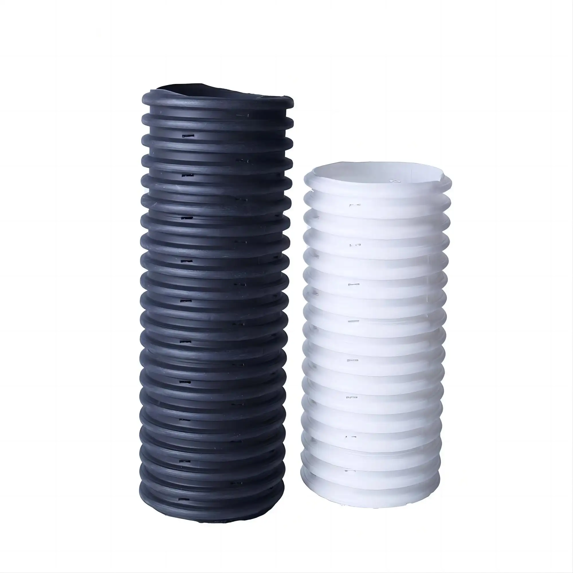 Tubo de HDPE de parede dupla perfurado moldado direto da fábrica 110-300mm para água