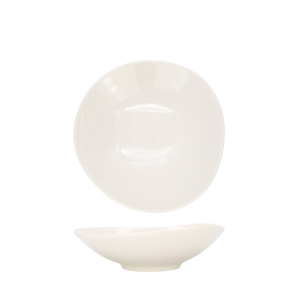Ciotola in ceramica bianca da 18 cm di diametro e 4 cm di altezza per servire il cibo - Product Image 1