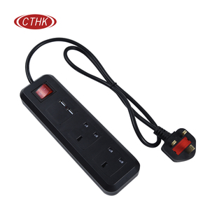 Cable de extensión de 2 vías de alta calidad 13A Fused UK Plug Cable de extensión de 1,5 metros Tira de alimentación Enchufes blancos del Reino Unido - Product Image 3