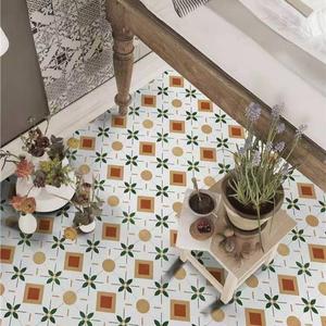 Azulejos de Porcelana Mate Vitrificados Antideslizantes y Resistentes al Ácido, Diseño Moderno Francés, 300x300 400x400, con Diseño de Flores y Plantas - Product Image 5